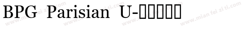BPG Parisian U字体转换